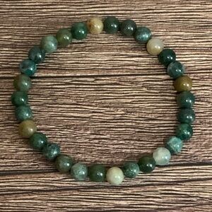 Handmade Indian agate stretch bracelet